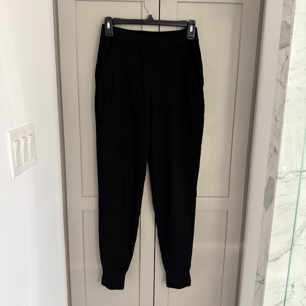 Aritzia Babaton High-Waisted Rodin Knit Joggers - Black - XS